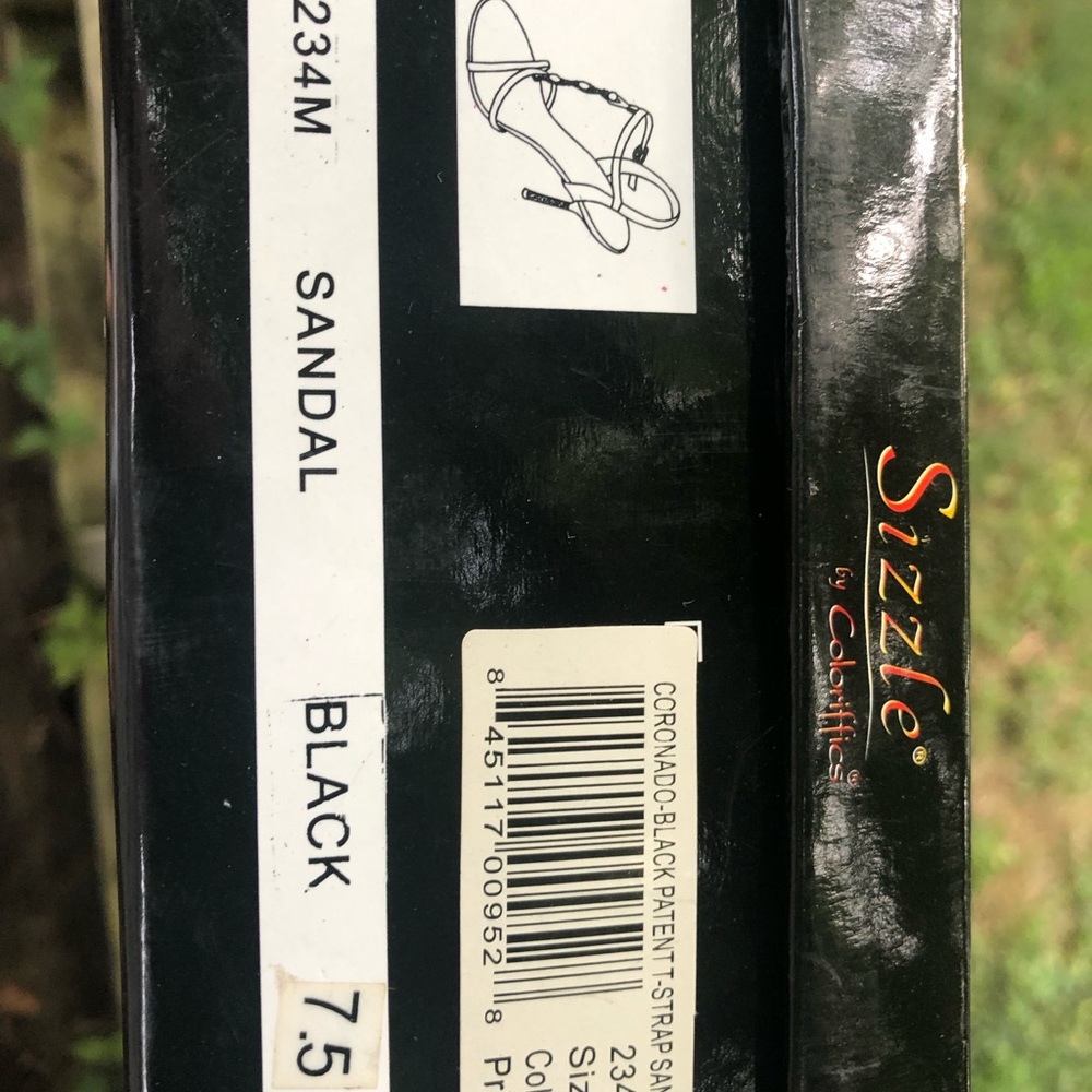 Sizzle Black Rhinestone Heels 7.5 - Picture 4 of 4